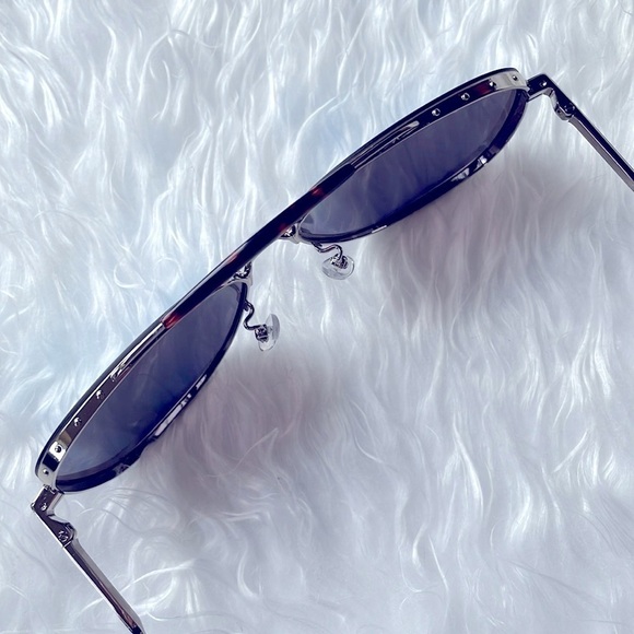 Zadig & Voltaire Pilot Aviator Sunglasses Metal Frame Blue Reflective Lens - Picture 11 of 16